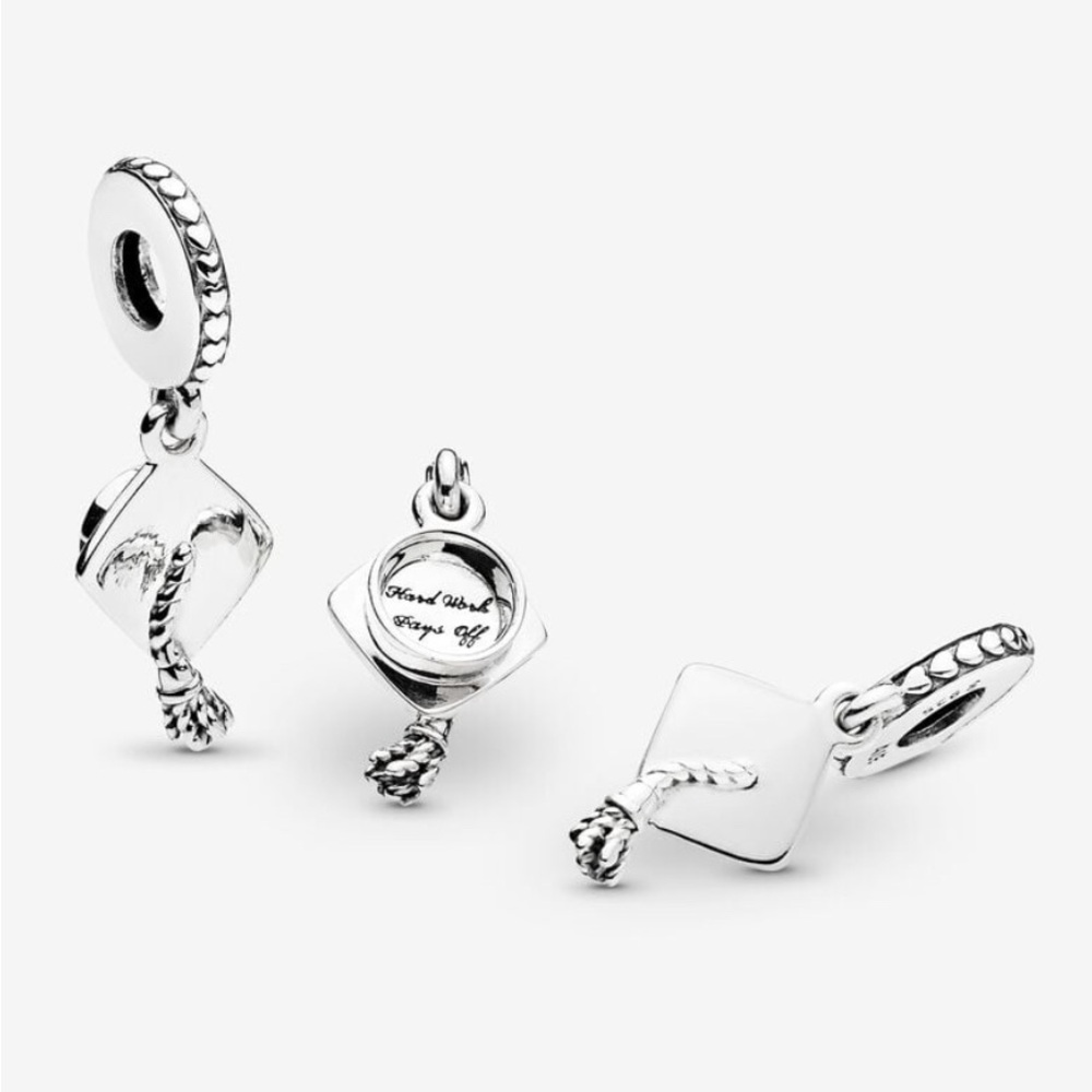 Pandora Graduation Cap Dangle Charm Hard Work Pays Off